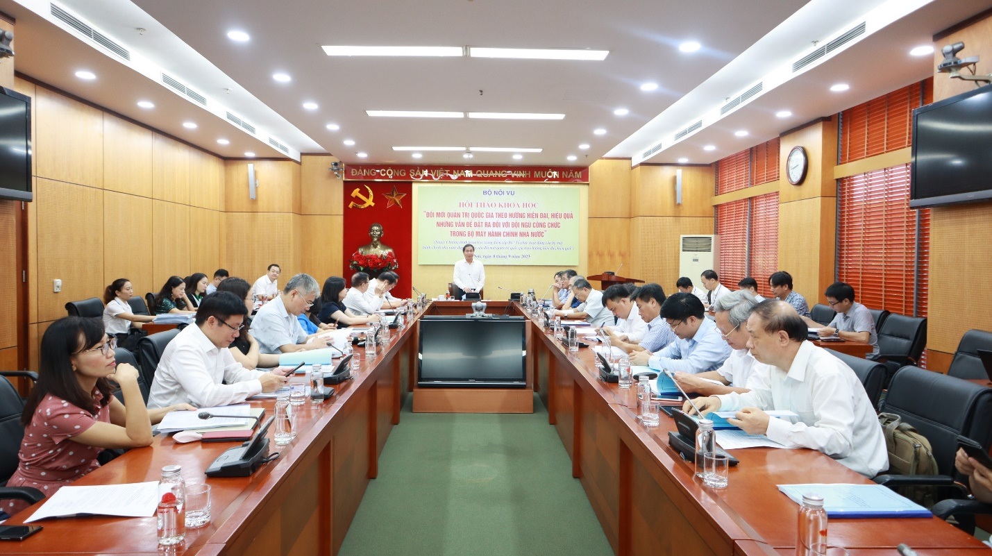 Hội thảo khoa học “Đổi mới quản trị quốc gia theo hướng hiện đại hiệu quả những vấn đề đặt ra đối với đội ngũ công chức trong bộ máy hành chính nhà nước”